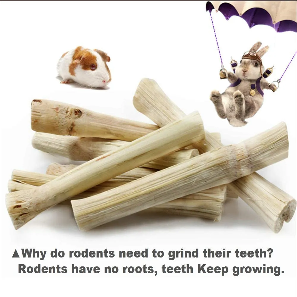 150g Rabbit Chew Toys, Rabbit treats made from natural sweet bamboo, Keep clean teeth and healthy gums, best bunny chew toys for Rabbits, Hamsters, Chinchillas, Guinea Pigs, bunny, Squirrels ect