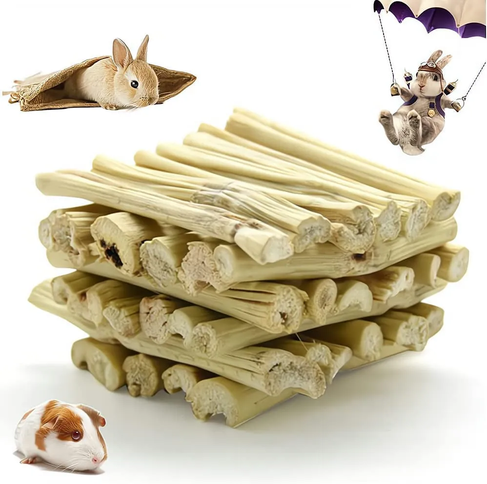 150g Rabbit Chew Toys, Rabbit treats made from natural sweet bamboo, Keep clean teeth and healthy gums, best bunny chew toys for Rabbits, Hamsters, Chinchillas, Guinea Pigs, bunny, Squirrels ect