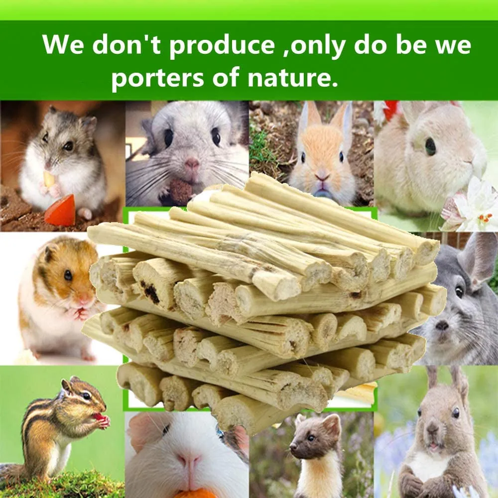 150g Rabbit Chew Toys, Rabbit treats made from natural sweet bamboo, Keep clean teeth and healthy gums, best bunny chew toys for Rabbits, Hamsters, Chinchillas, Guinea Pigs, bunny, Squirrels ect