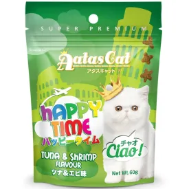 4 FOR $9: Aatas Cat Happy Time Ciao! - Tuna & Shrimp Cat Treats 60g