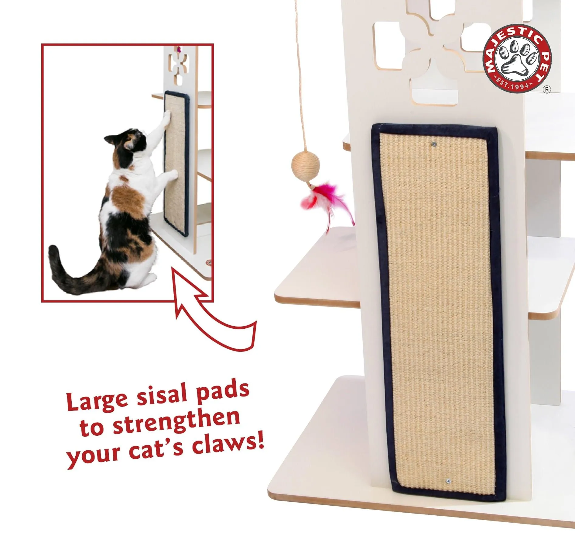 48" Luxe Modern Cat Tree Condo Furniture
