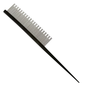 7" Parting Comb Dual Tooth Black by Chris Christensen