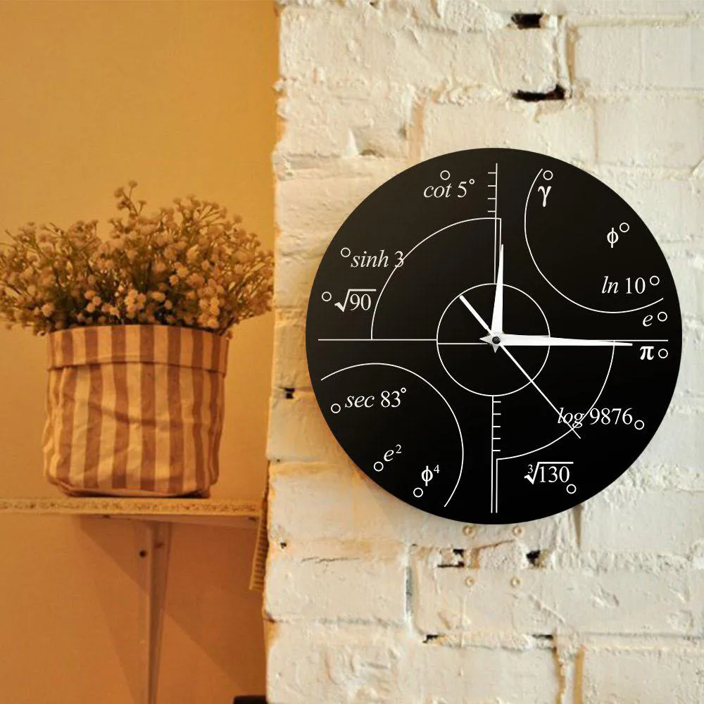 Advanced Math Irrational Numbers Wall Clock Science Mathematical Wall Art Modern Clock Wall Watch Classroom Decor Teachers Gift
