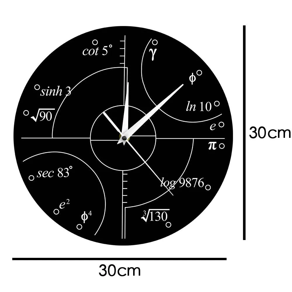 Advanced Math Irrational Numbers Wall Clock Science Mathematical Wall Art Modern Clock Wall Watch Classroom Decor Teachers Gift