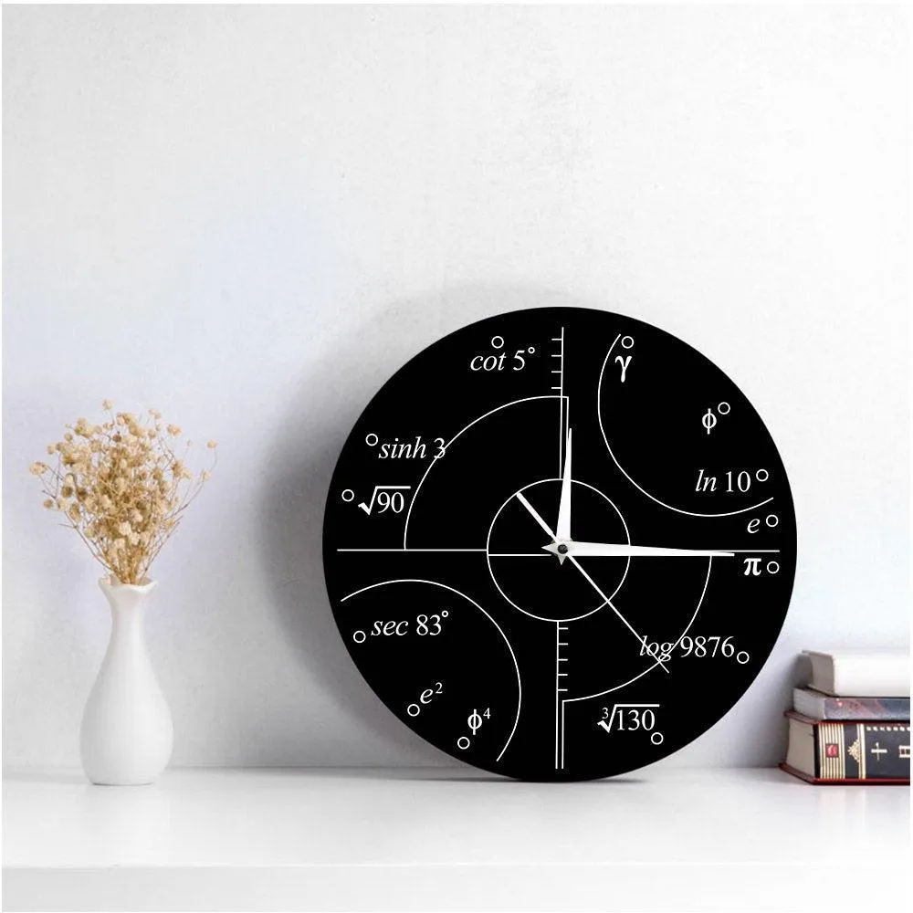 Advanced Math Irrational Numbers Wall Clock Science Mathematical Wall Art Modern Clock Wall Watch Classroom Decor Teachers Gift