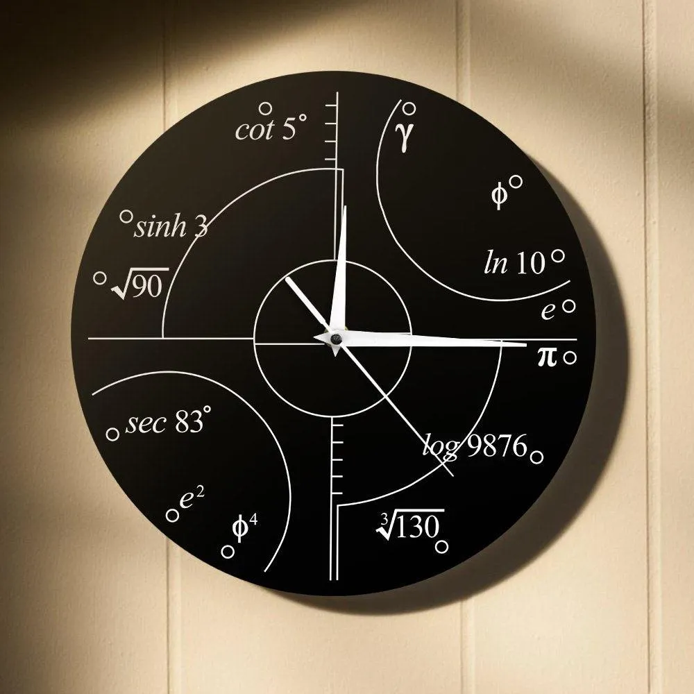 Advanced Math Irrational Numbers Wall Clock Science Mathematical Wall Art Modern Clock Wall Watch Classroom Decor Teachers Gift