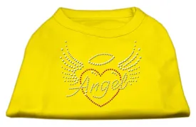 Angel Heart Rhinestone Dog Shirt Yellow Med (12)