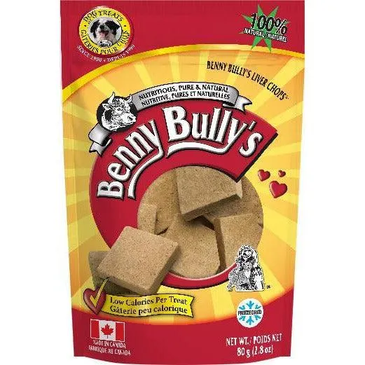 Benny Bullies Beef Liver Chops Dog Treats