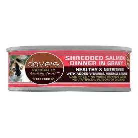 Dave's Grain Free Shredded Salmon in Gravy Canned Cat Food 5.5oz