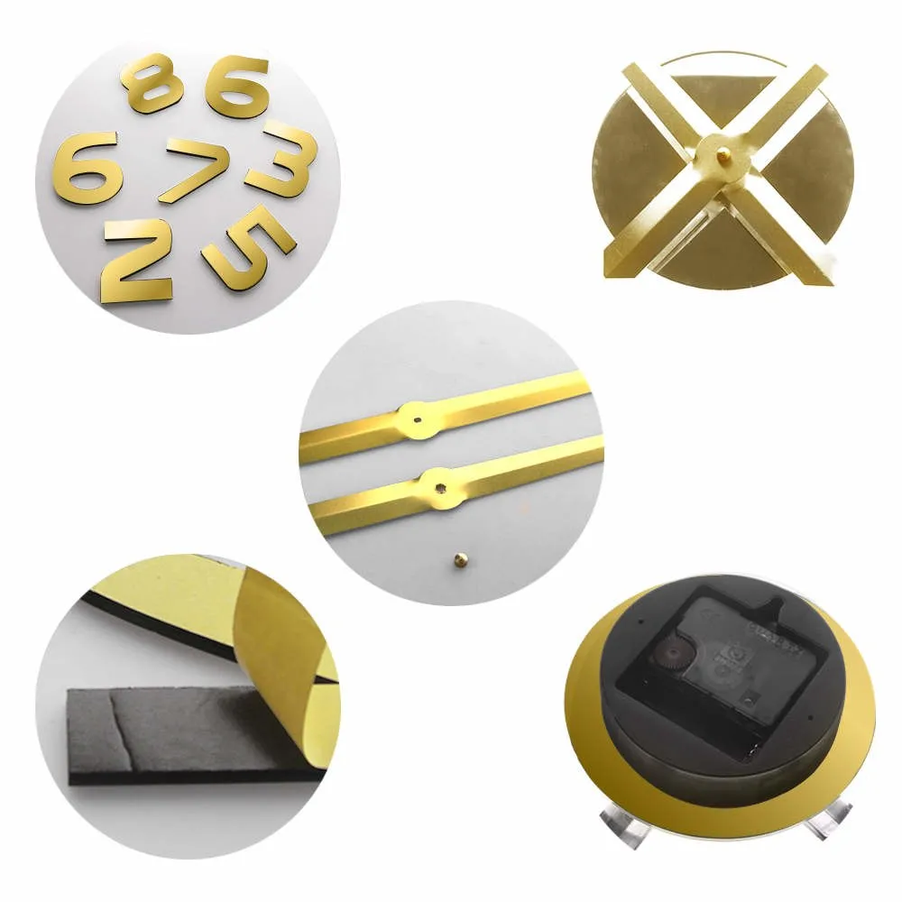 DIY Barber Shop Giant Wall Clock With Mirror Effect Barber Toolkits Decorative Frameless Clock Watch Hairdresser Barber Wall Art