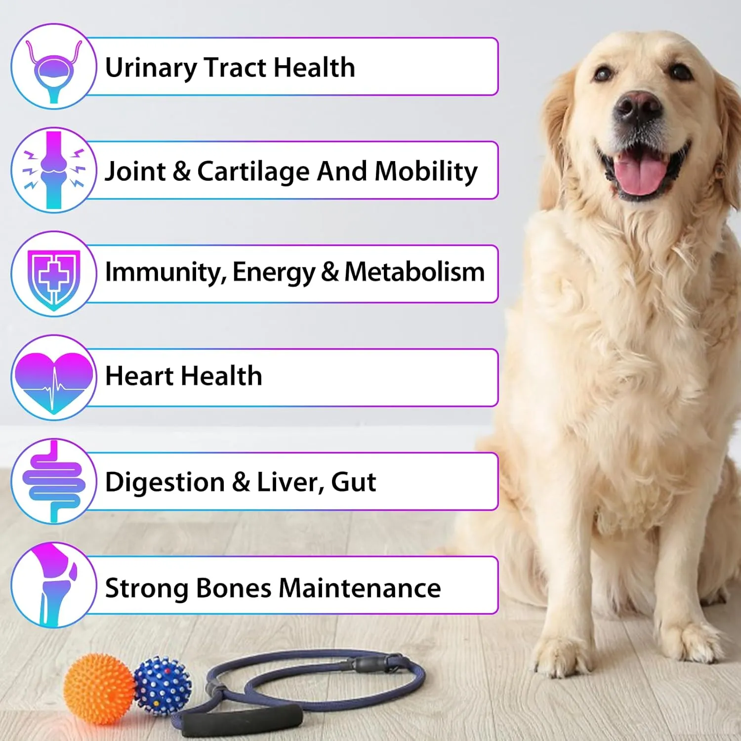 Dog Multivitamin,15 in 1 Dog Multivitamin Liquid Drops Supplements, Dog Vitamins for Heart Health, Bones, Joint, Skin & Coat, Bladder, Immune System Support 60ml