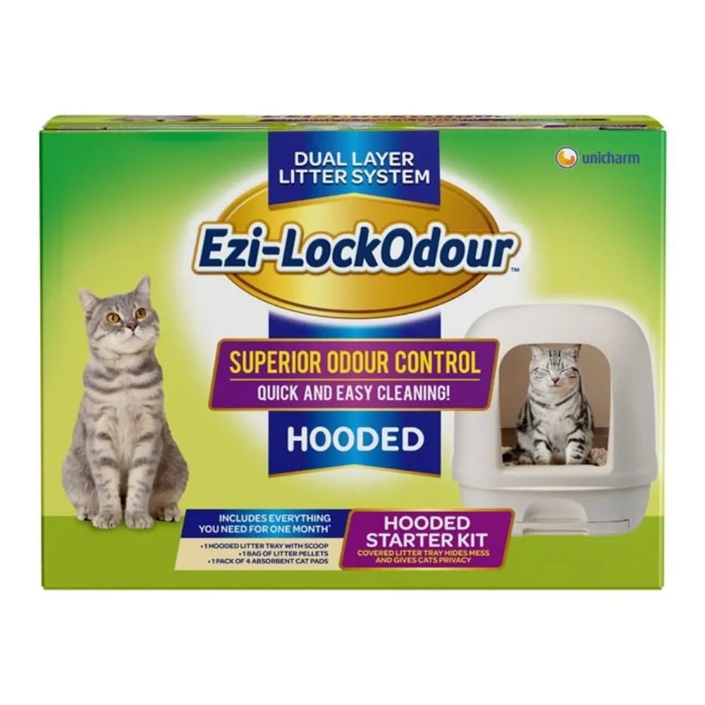 Ezi-LockOdour Dual Layer Cat Litter System Hooded Cat Litter Tray^^^