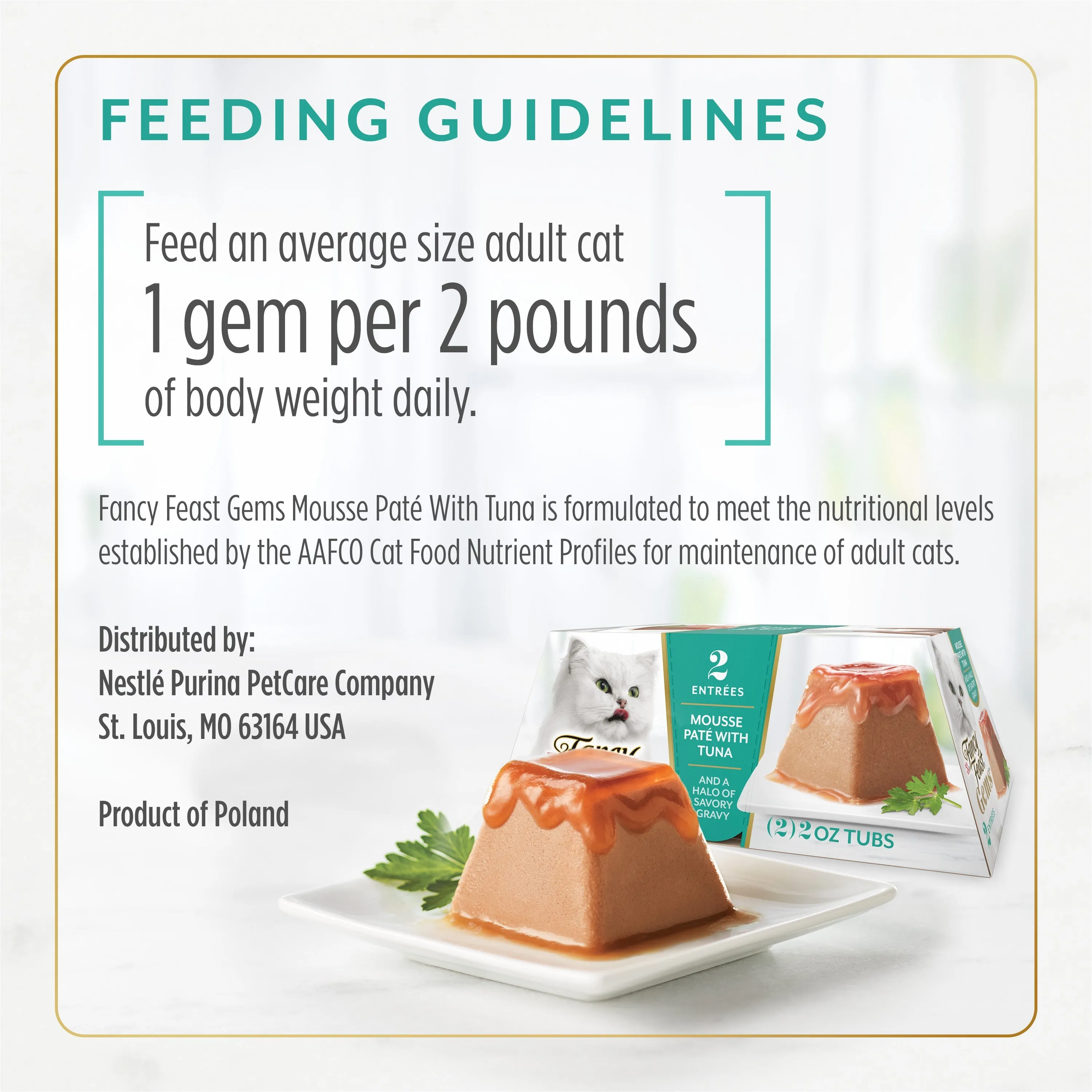 Fancy Feast Gems Mousse Pate, 12ct Tuna (Dual Packs - 24 Entrees)
