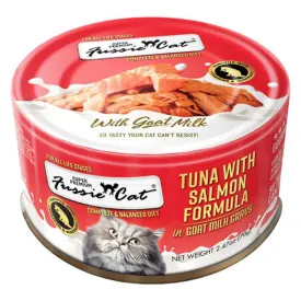 Fussie Cat Tuna with Salmon Formula in Goat Milk Gravy Canned Cat Food 2.47oz