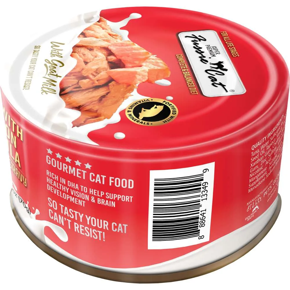 Fussie Cat Tuna with Salmon Formula in Goat Milk Gravy Canned Cat Food 2.47oz
