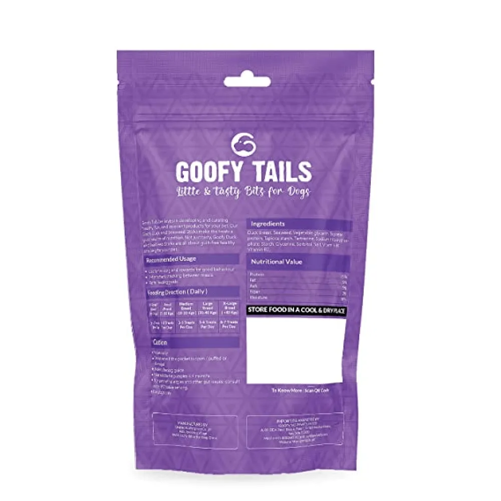 Goofy Tails Duck & Seaweed Stick Dog Treats