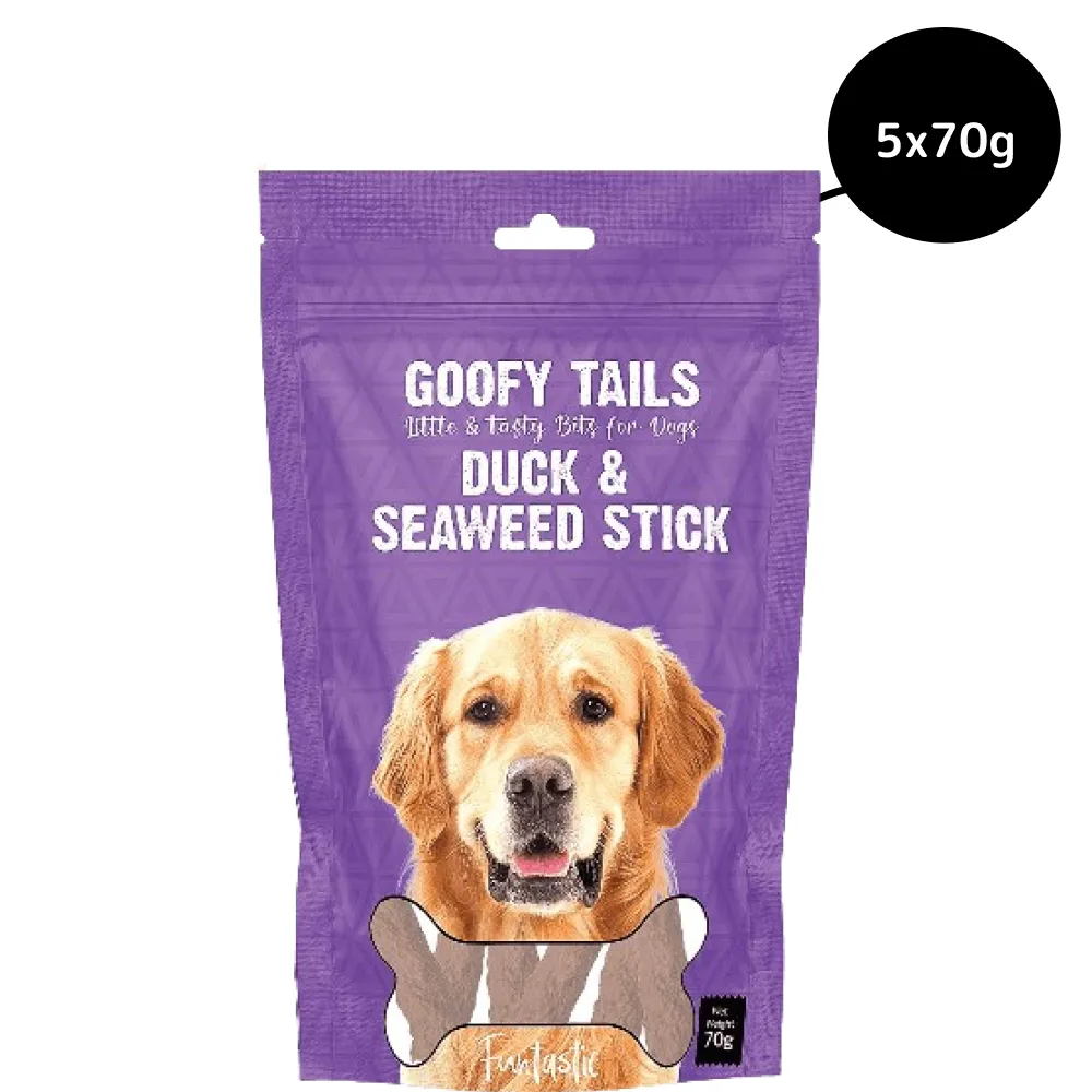 Goofy Tails Duck & Seaweed Stick Dog Treats