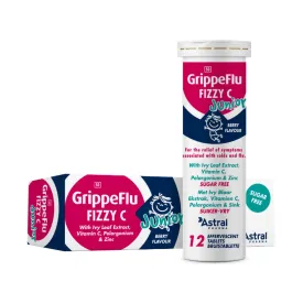 GrippeFlu Fizzy C Junior Cold & Flu Berry 12 Effervescent Tablets