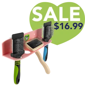 Hanging Brush Holder Pink by PetStore.Direct