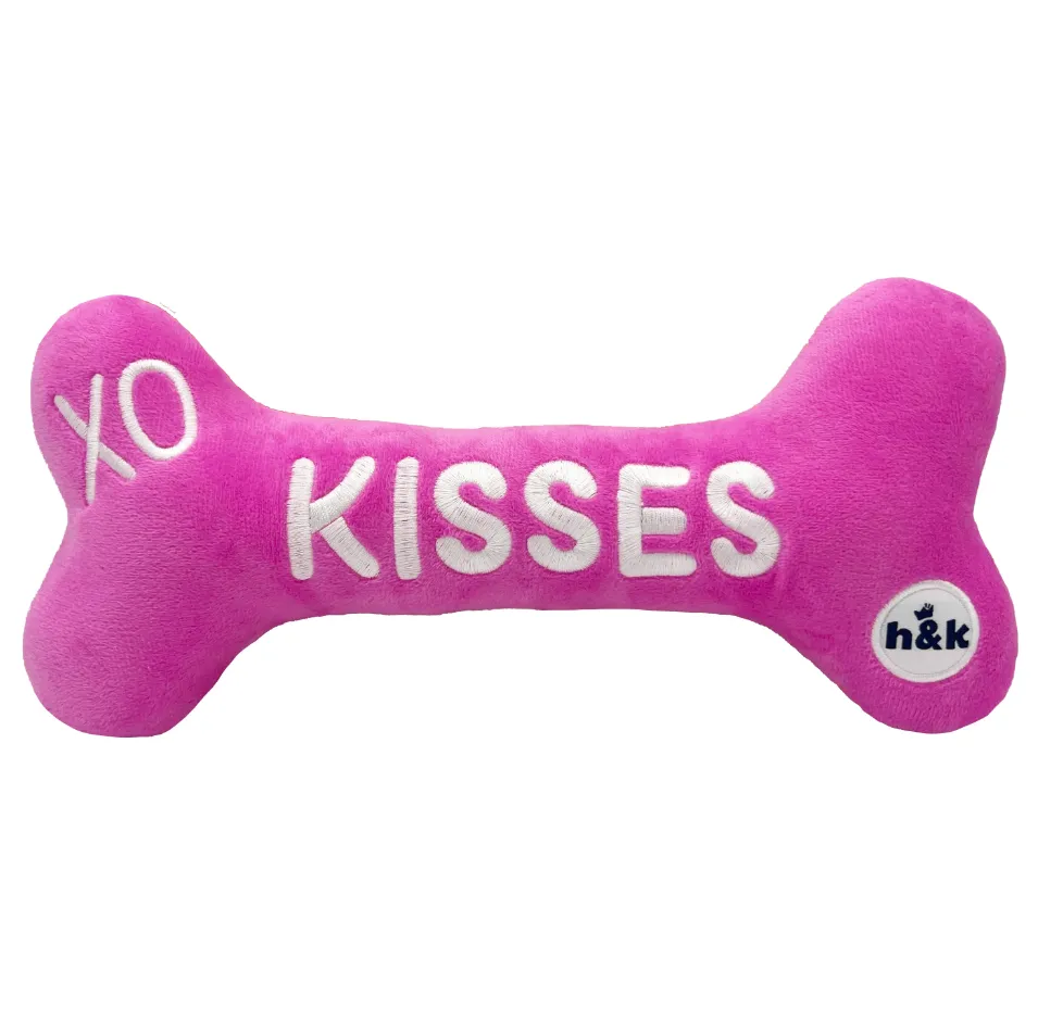 Huxley & Kent Hugs & Kisses Bone 2.0 Power Plush Dog Toy - Size Large