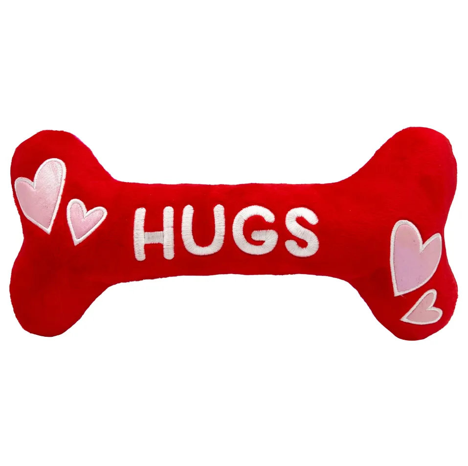 Huxley & Kent Hugs & Kisses Bone 2.0 Power Plush Dog Toy - Size Large