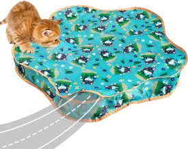 Indoor Cat Toy Interactive Baggie(Toys Not Included) Electric Cat Ball Fast Rolling in Pouch Motion Activated Chirping Cat Toy Bag
