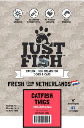 Just Fish Catfish Twigs Dog Cats Pet Treats