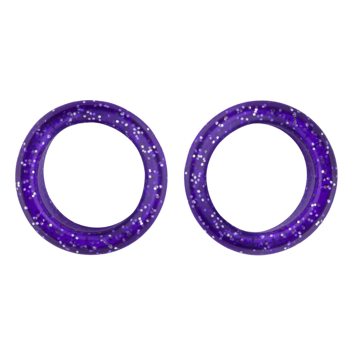 Pack of 2 Premium Scissor Finger Ring Inserts in Purple Sparkles by PetStore.Direct