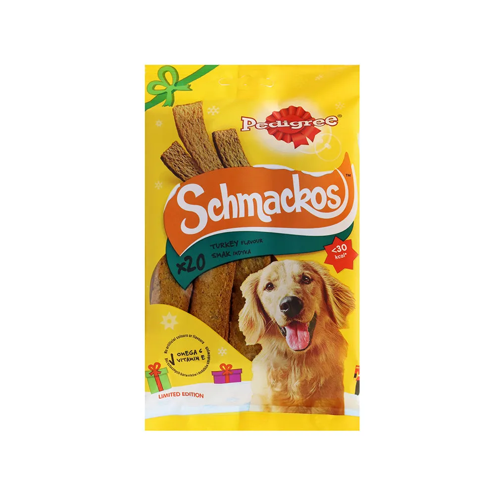 Pedigree Schmackos Dog Treats Turkey Flavour 20PK