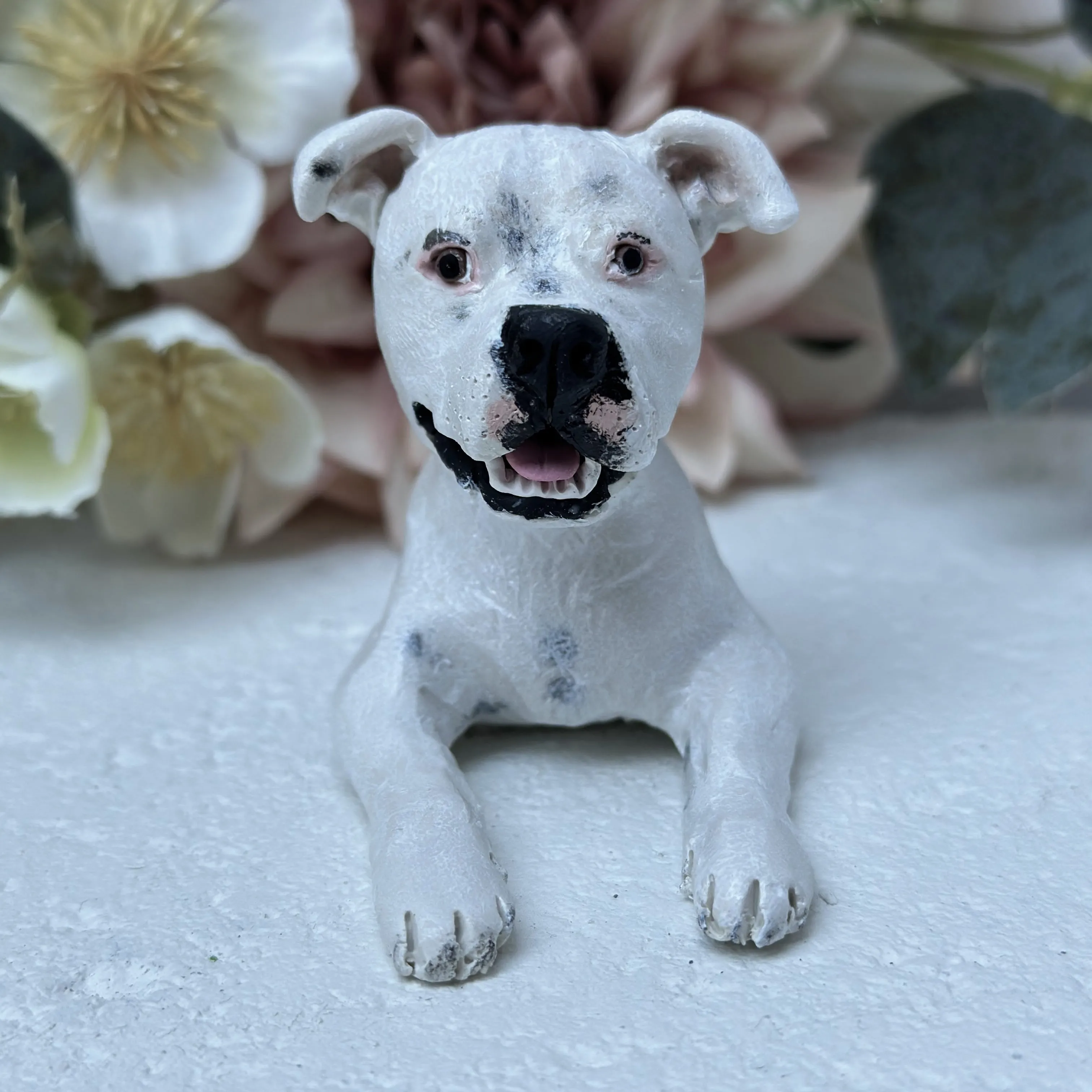 Peeking custom pet wedding cake topper