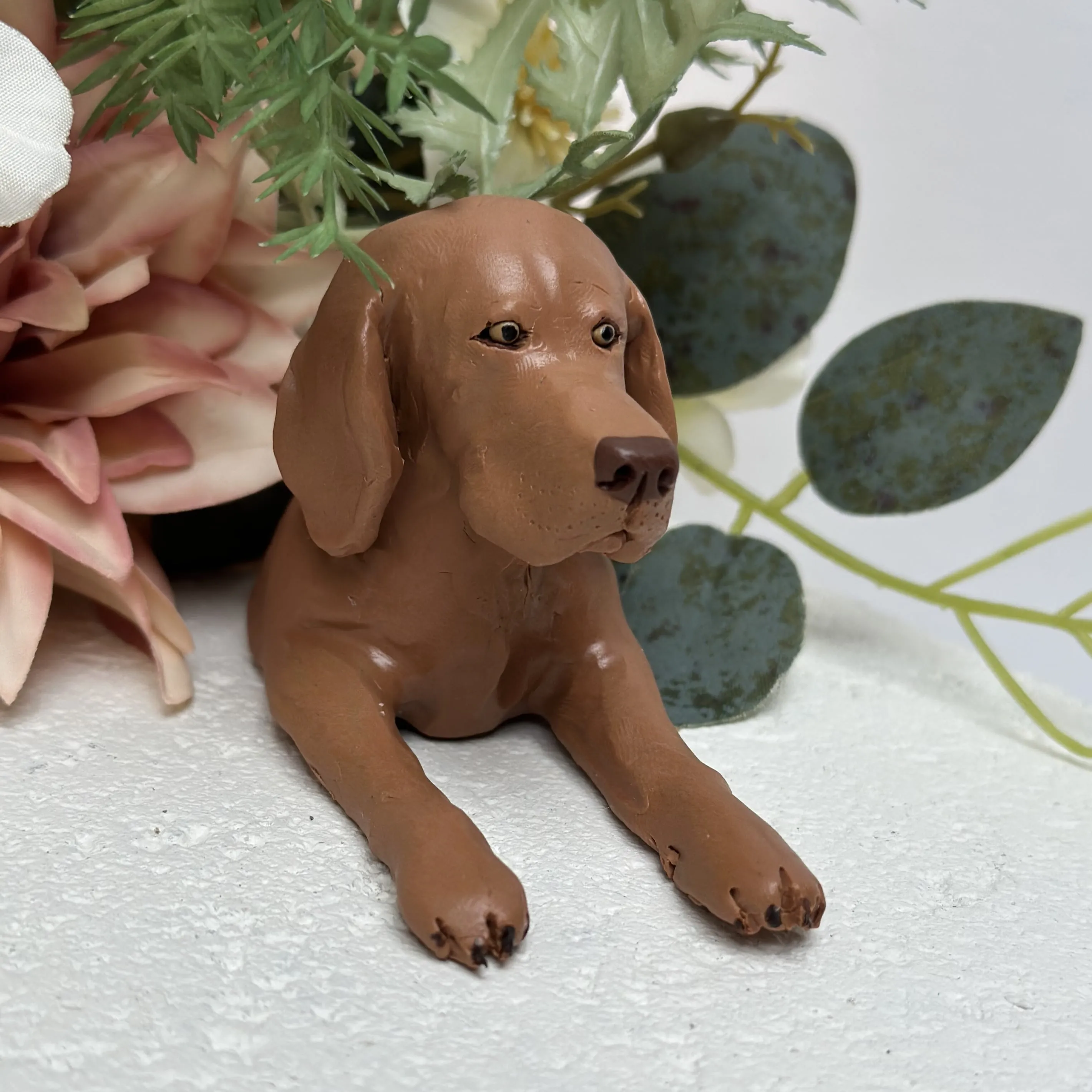 Peeking custom pet wedding cake topper