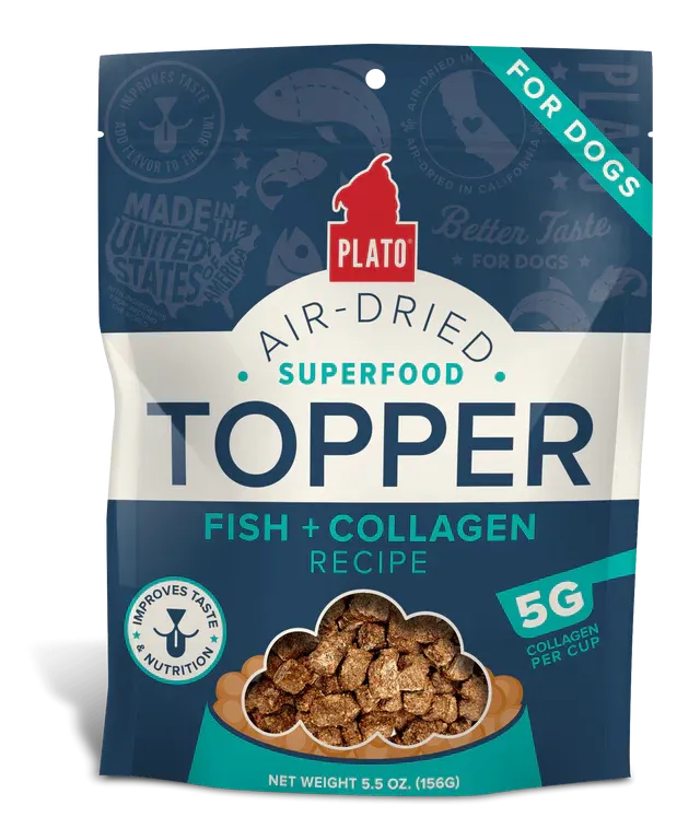Plato Fish & Collagen Food Topper Dog Treats