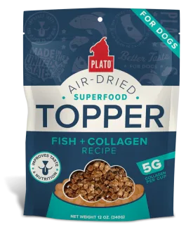 Plato Fish & Collagen Food Topper Dog Treats