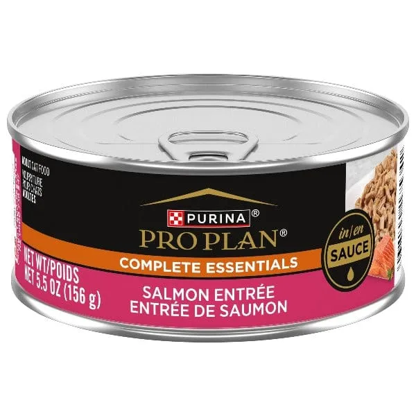 Purina Pro Plan Complete Essentials Salmon Entrée in Sauce Canned Cat Food, 156g