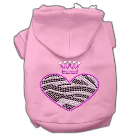 Zebra Heart Rhinestone Hoodies Pink Xs (8) Zebra Heart Rhinestone Hoodies Pink Xs (8)